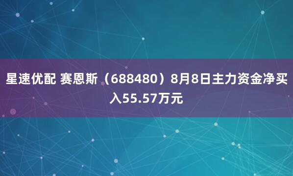 星速优配 赛恩斯（688480）8月8日主力资金净买入55.57万元